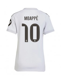 Billige Real Madrid Kylian Mbappe #10 Hjemmedrakt Dame 2025-26 Kortermet